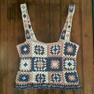 American Eagle crochet sweater tank top